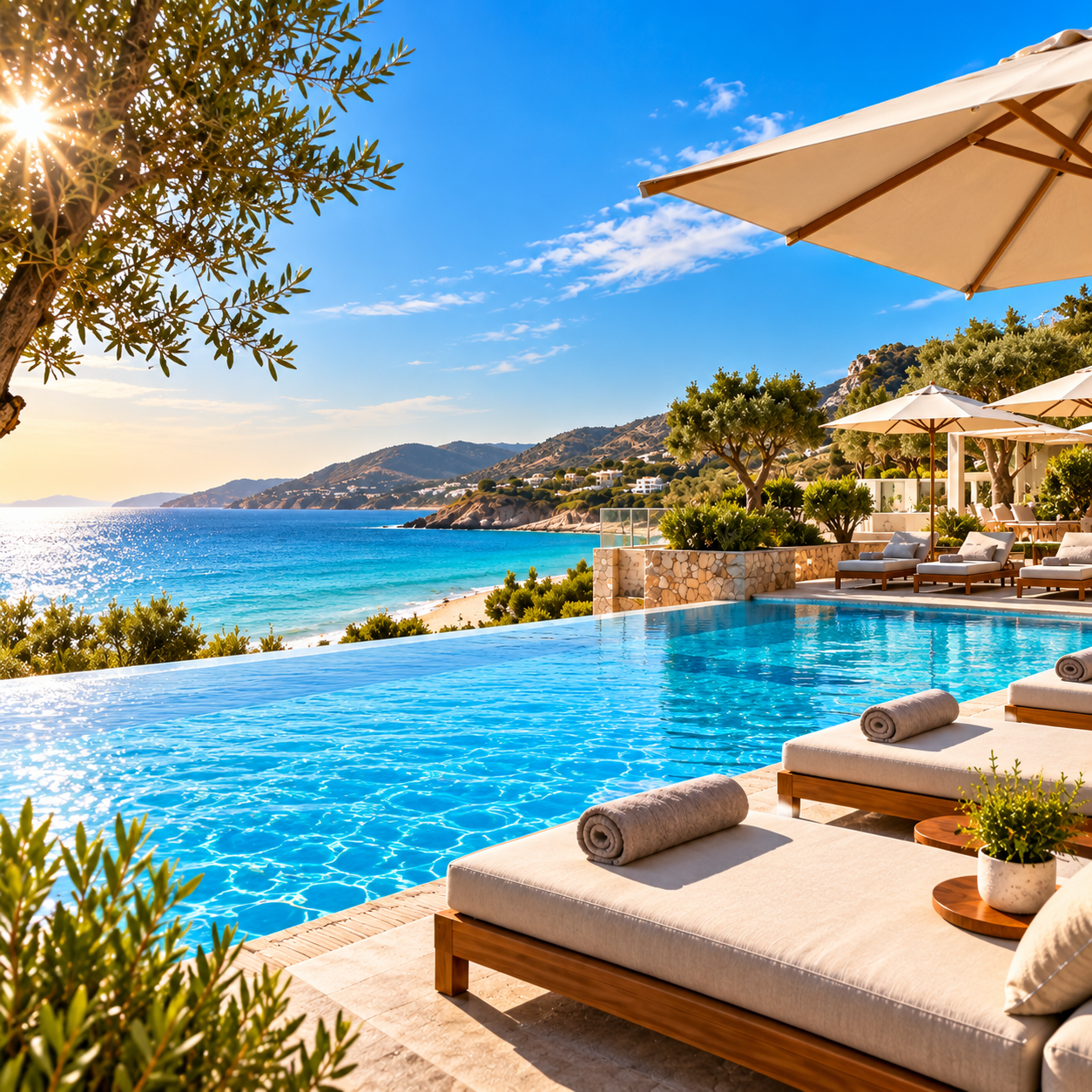 Beach resort last minute holiday near Athens