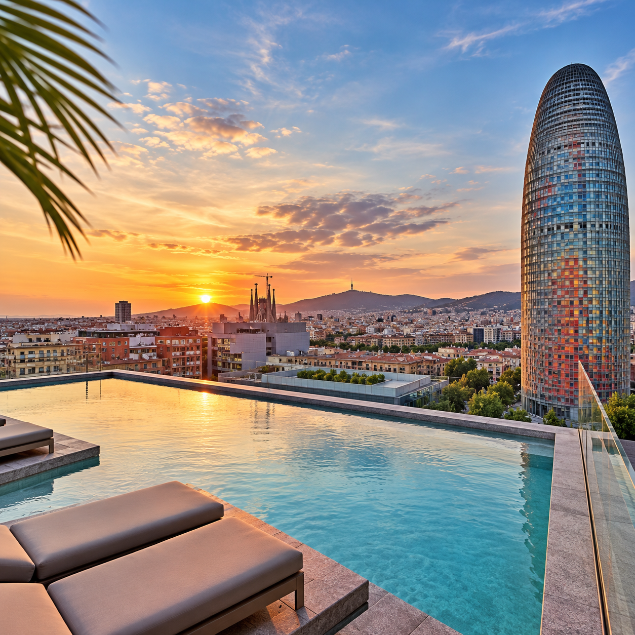 Barcelona rooftop pool last minute holiday